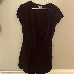 LOFT black romper with pockets